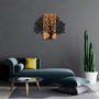 Wallity MA-307 Accesorio decorativo de pared de madera y metal Nogal y Negro